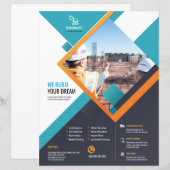 Professionelles Bauprojekt-Flyer-Vorlage (Vorne/Hinten)