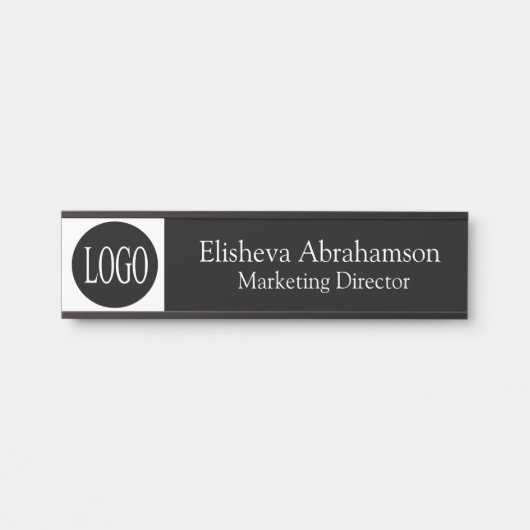 Professionelles Bürotürschild Namensschild (Vorderseite )