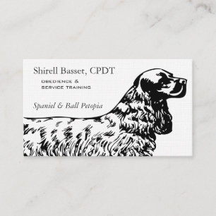 Professionelles Cocker Spaniel Hunde Geschäft Visitenkarte
