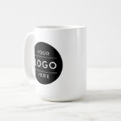 Professionelles doppelseitiges Firmenlogo Geschäft Kaffeetasse (Vorderseite Links)