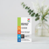 Professionelles Druckunternehmen Visitenkarte (Stehend Vorderseite)