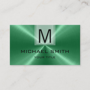 Professionelles Edelstahl-Metall-Monogramm #12 Visitenkarte