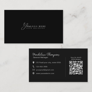 Professionelles eigenes Logo-Schrift-QR-Code Schwa Visitenkarte