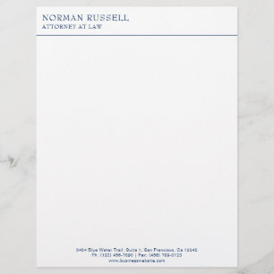 Professionelles einfaches Anwalt-Briefpapier mit b Briefbogen
