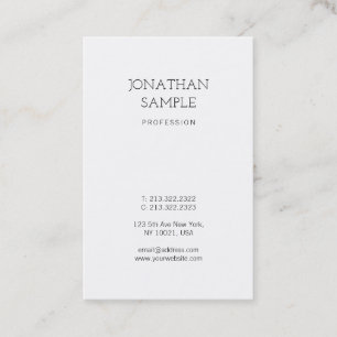 Professionelles einfaches Design Elegant Schlicht  Visitenkarte