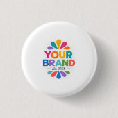 Professionelles einfaches Logo Geschäft Promotiona Button (Vorderseite)