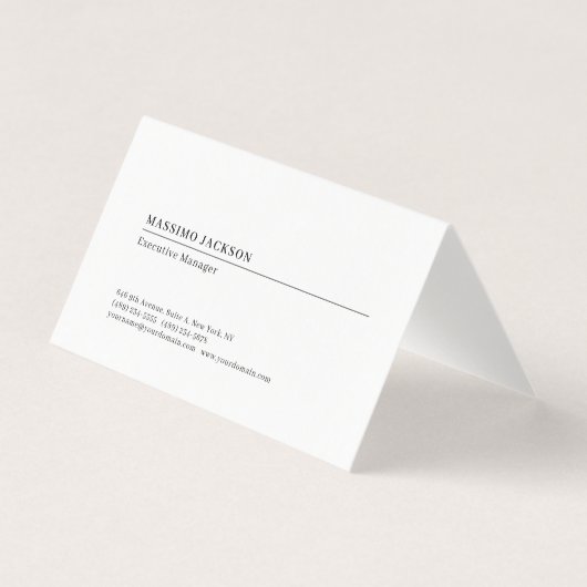 Professionelles einfaches minimalistisches moderne visitenkarten (Vorderseite)