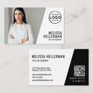 Professionelles einfaches minimalistisches QR-Code Visitenkarte