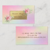 Professionelles Elegant Holographi , Blume Visitenkarte (Vorne/Hinten)