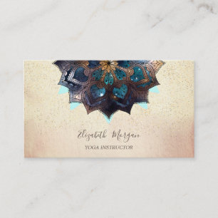 Professionelles Elegantes Mandala, Konfetti Yoga Visitenkarte