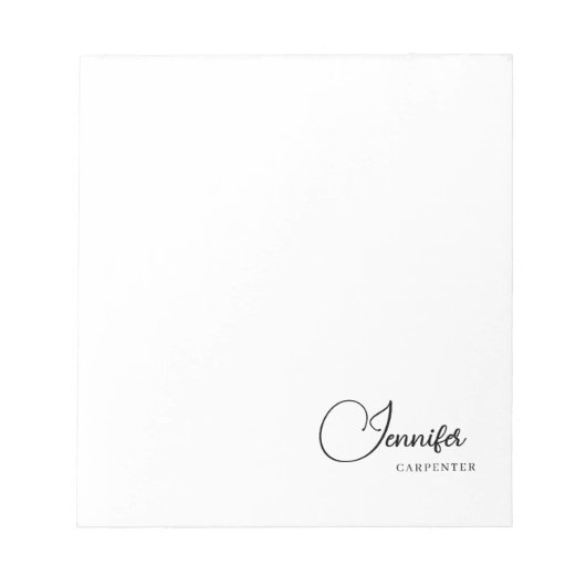 Professionelles elegantes modernes minimalistische notizblock (Vorderseite)