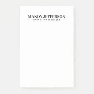 Professionelles elegantes modernes minimalistische post-it klebezettel