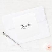 Professionelles elegantes modernes minimalistische quadratischer aufkleber (Umschlag)