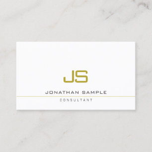 Professionelles Elegantes Modernes Template Monogr Visitenkarte