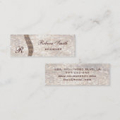 Professionelles elegantes Monogramm Mini Visitenkarte (Vorne/Hinten)