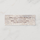 Professionelles elegantes Monogramm Mini Visitenkarte (Rückseite)