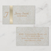 Professionelles elegantes Monogramm Visitenkarte (Vorne/Hinten)