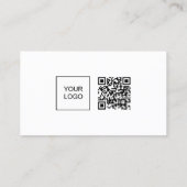 Professionelles elegantes QR-Code-Upload Firmenlog Visitenkarte (Rückseite)