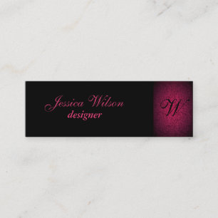 Professionelles elegantes, sanftes Blumenmonogramm Mini Visitenkarte