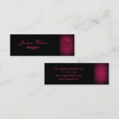 Professionelles elegantes, sanftes Blumenmonogramm Mini Visitenkarte (Vorne/Hinten)