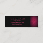 Professionelles elegantes, sanftes Blumenmonogramm Mini Visitenkarte (Rückseite)