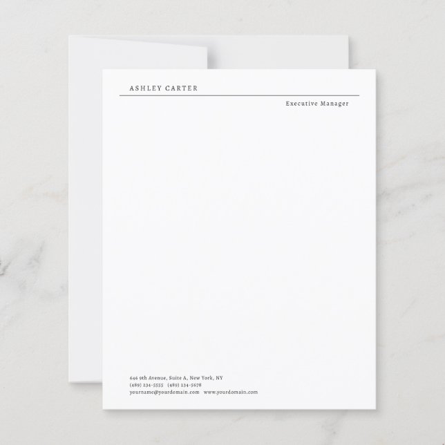 Professionelles elegantes schlichtes minimalistisc (Vorderseite)