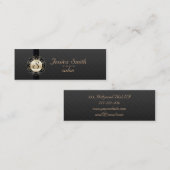 Professionelles, elegantes schlichtes Monogramm Mini Visitenkarte (Vorne/Hinten)
