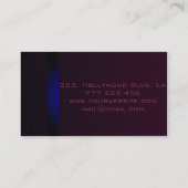 Professionelles, elegantes schlichtes Samt-Monogra Visitenkarte (Rückseite)