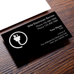 Professionelles Elektriker-Logo-Vorlage Visitenkarte