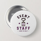 🎪 Professionelles Event-Staff-Team 🎪 Button (Vorne & Hinten)
