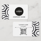 Professionelles Firmenlogo & QR-Code Geschäftswage Visitenkarte (Vorne/Hinten)