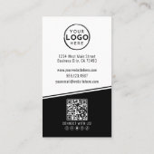 Professionelles Foto QR-Code Firmenlogo Vertikal Visitenkarte (Rückseite)