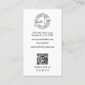 Professionelles Foto QR-Code Firmenlogo Vertikal Visitenkarte (Rückseite)