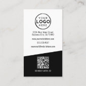 Professionelles Foto QR-Code Firmenlogo Vertikal Visitenkarte (Rückseite)