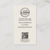 Professionelles Foto QR-Code-Logo Vertikal Visitenkarte (Rückseite)