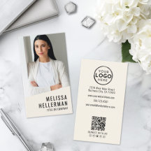 Professionelles Foto QR-Code-Logo Vertikal