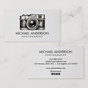 Professionelles Fotografen-Kamera-Logo Fotografie Visitenkarte