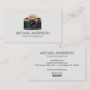 Professionelles Fotografen-Kamera-Logo Fotografie Visitenkarte