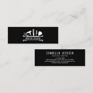 Professionelles Friseursalon   Eleganter Salon Mini Visitenkarte