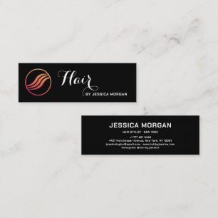Professionelles Friseursalon Elegantes Salon Mini Visitenkarte