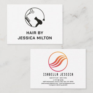Professionelles Friseursalon   Elegantes Salon Visitenkarte