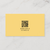 Professionelles Gelbes QR-Code-Foto-Logo Visitenkarte (Rückseite)