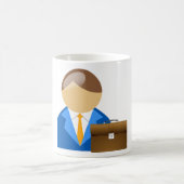 Professionelles Geschäftsicon mit Aktentasche Kaffeetasse (Mittel)