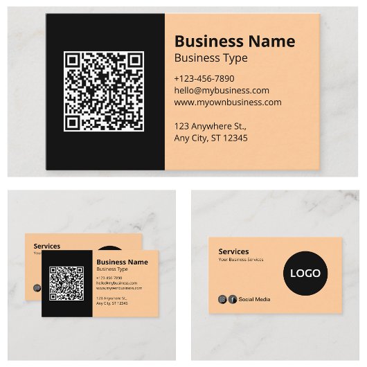 Professionelles Geschäftsinformations-Logo QR-Code Visitenkarte