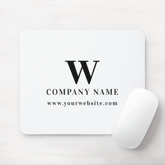 Professionelles Geschäftslogo-Monogramm-Name-Webse Mousepad (Mit Mouse)