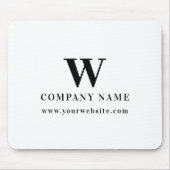 Professionelles Geschäftslogo-Monogramm-Name-Webse Mousepad (Vorne)