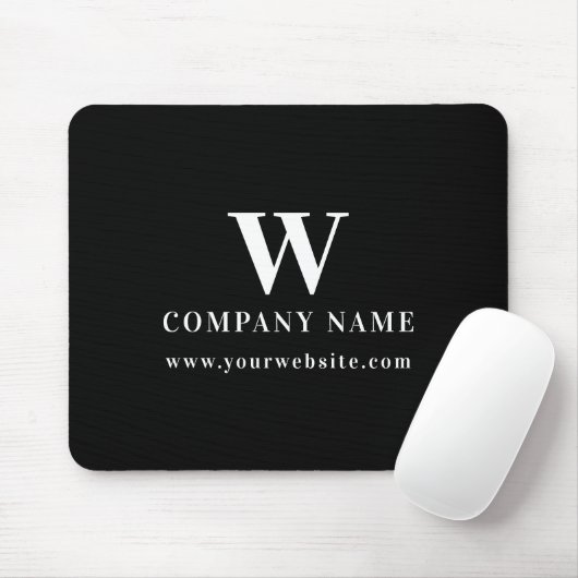 Professionelles Geschäftslogo Monogramm Name Websi Mousepad (Mit Mouse)