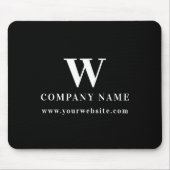 Professionelles Geschäftslogo Monogramm Name Websi Mousepad (Vorne)