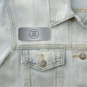 Professionelles Geschäftslogo Silber Namensschild