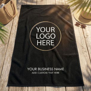 Professionelles Geschäftslogo und Text Unternehmen Strandtuch